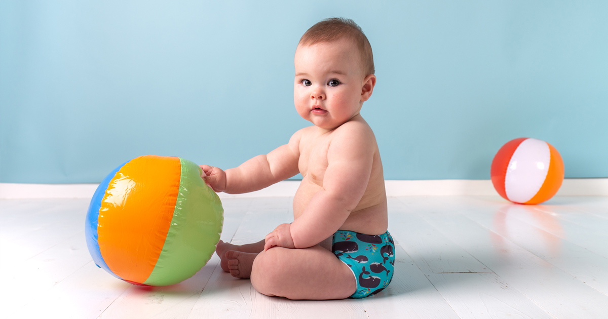 A splashing good time in reusable swim nappies