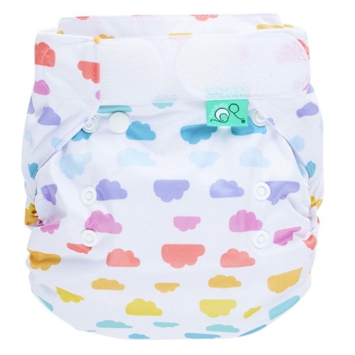 TotsBots Second quality reusable nappy wrap in cloud nine print