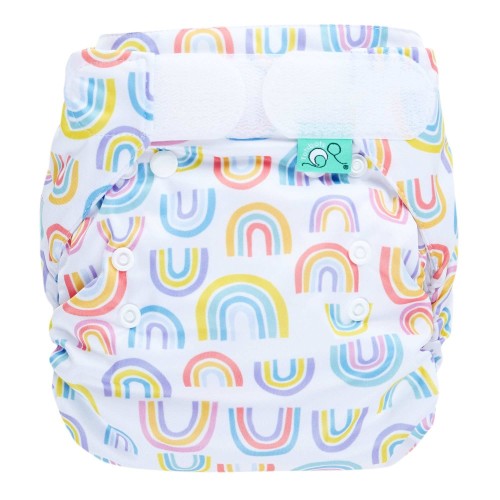 TotsBots Second quality reusable nappy wrap in rainbow print