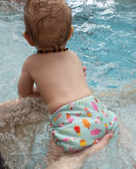 baby swimming