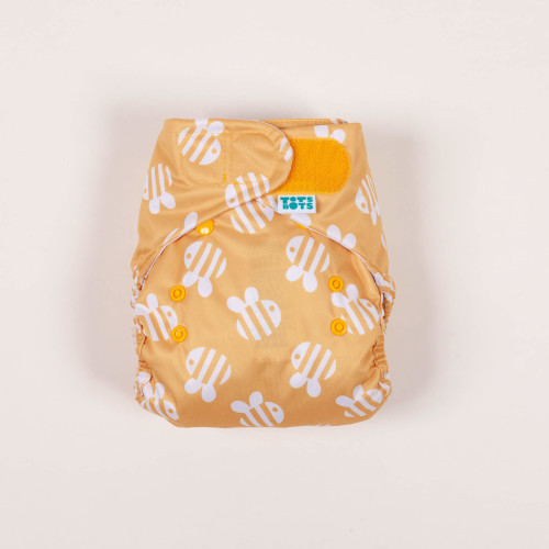 reusable nappies yellow bumble bee