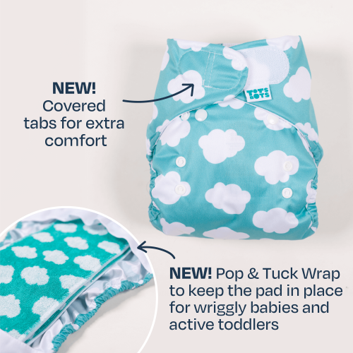 Bamboozle Nappy Wrap Fluffy Clouds 