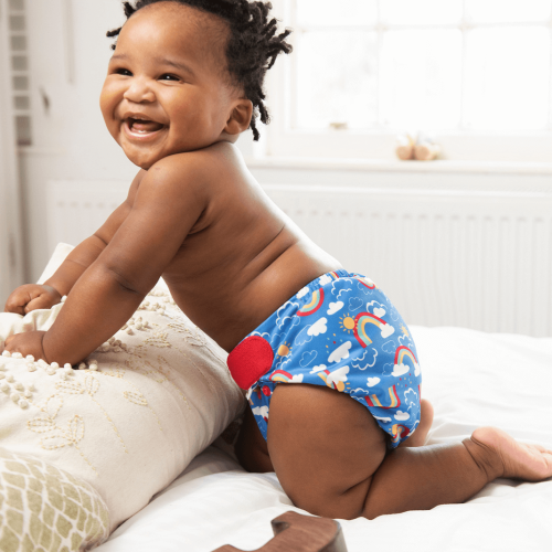 Bamboozle Nappy Wrap Rainbow Skies 