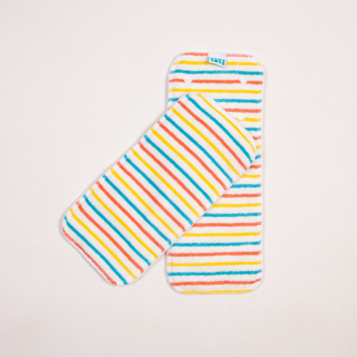 reusable nappy pad stripe bamboo