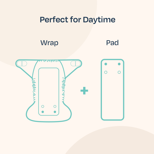 Newborn Bamboozle Nappy Pad Dusk 