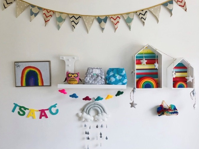 cloth nappy shelf