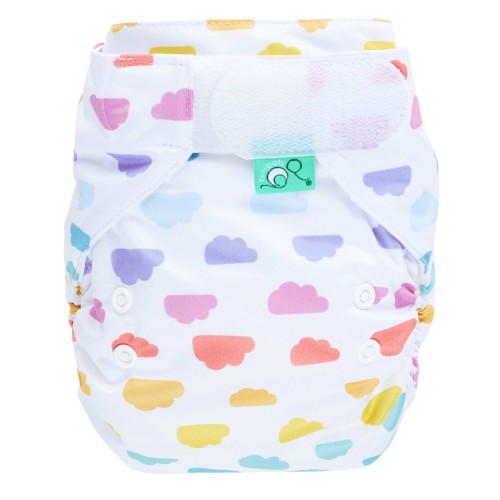 Reusable nappy in cloud pattern - EasyFit all in one nappy from TotsBots