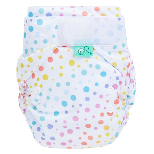 Reusable nappy in dotty pattern - EasyFit all in one nappy from TotsBots