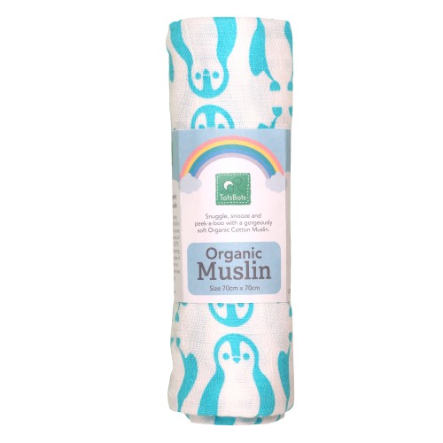 TotsBots Nappy Feet Organic Cotton Muslin