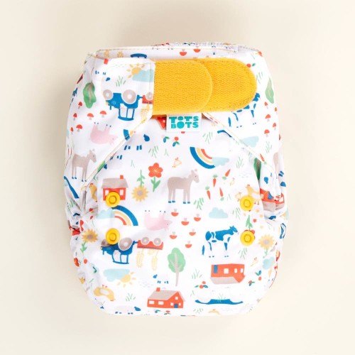 TotsBots Reusable all in one nappy Life at the Farm