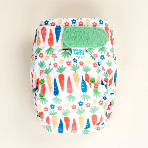 TotsBots EasyFit all in one reusable nappy in Get Growing print 